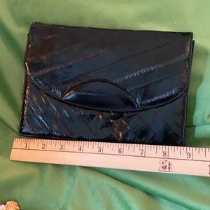 Eel skin clutch